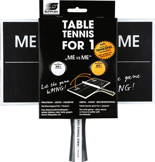 Sunflex Table Tennis Racket Table Tennis For 1 - Set consists of a board and two balls